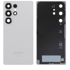 Vitre arrière Original Samsung Galaxy S25 Ultra (S938) Blanc Argenté Titane avec Lentille