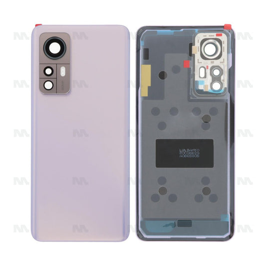 Vitre arrière Xiaomi 12 (2201123G) Violet avec lentille - OEM