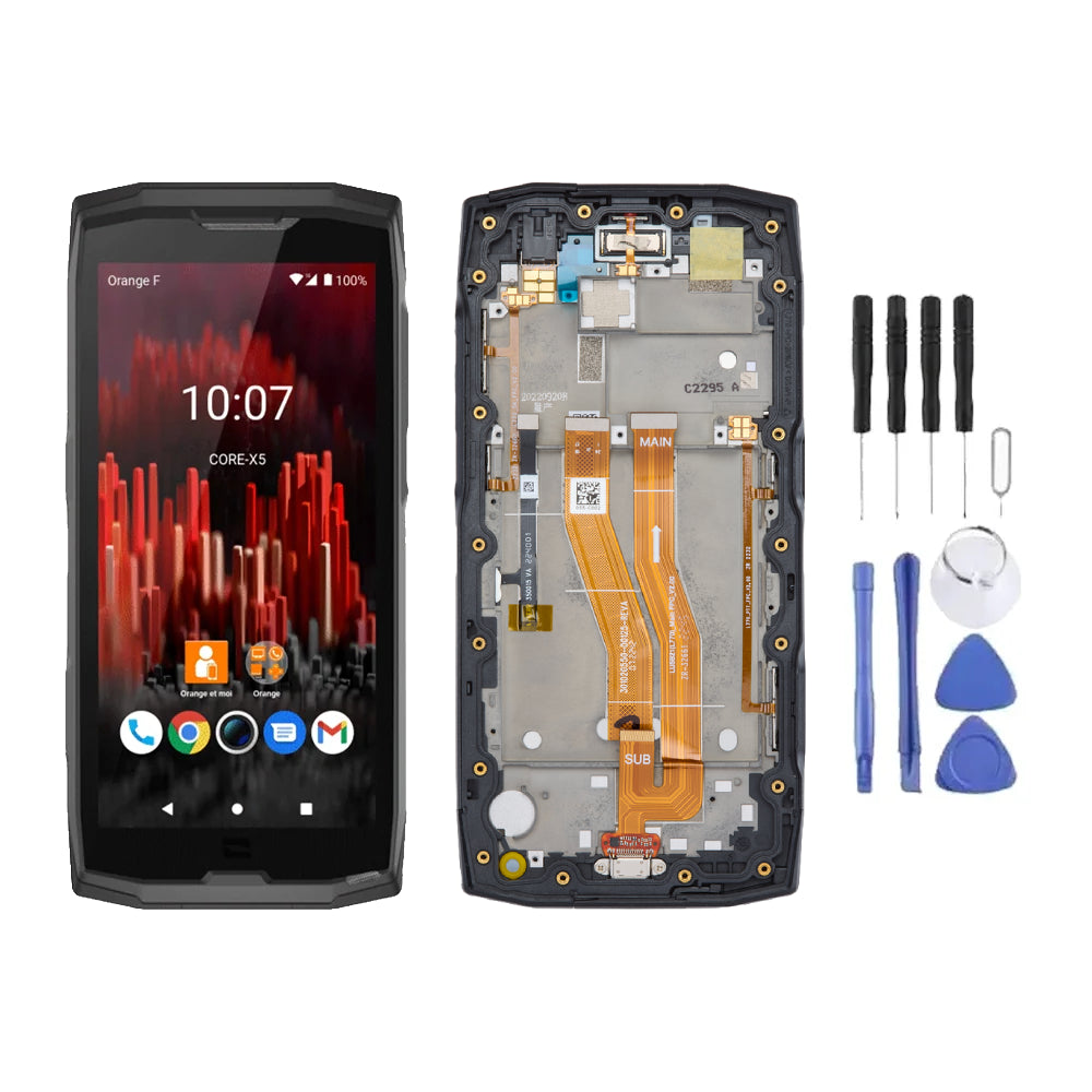 Chassis + Ecran LCD ORIGINAL + Vitre pour Crosscall Core X5 + Kit d'outils