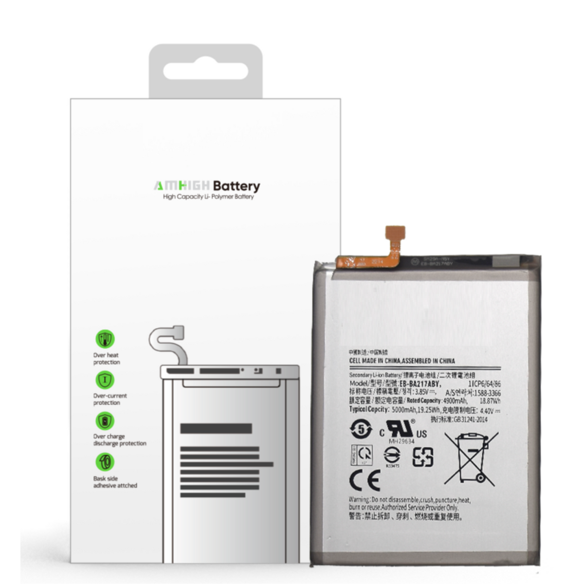 Batterie pour Samsung Galaxy A21s A217F / A12 A125F-A127F / A13 A135F-A137F / M12 M217F EB-BA217ABY – OEM