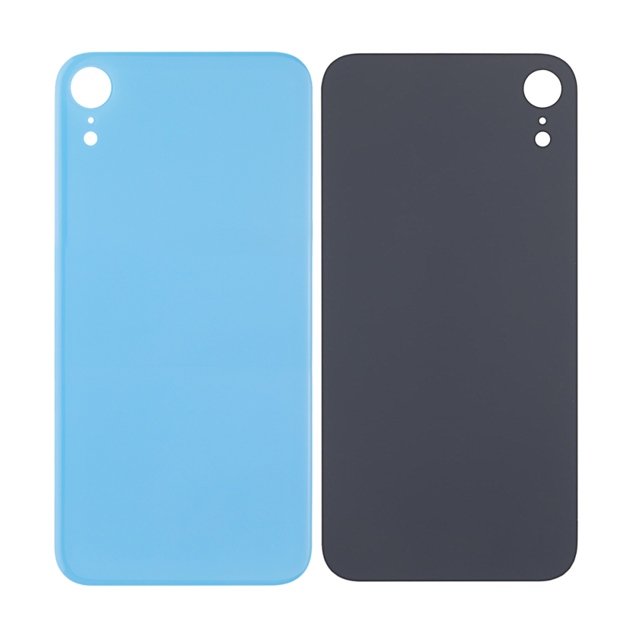 Vitre arrière iPhone Xr Bleu (Cadre caméra agrandi) - OEM