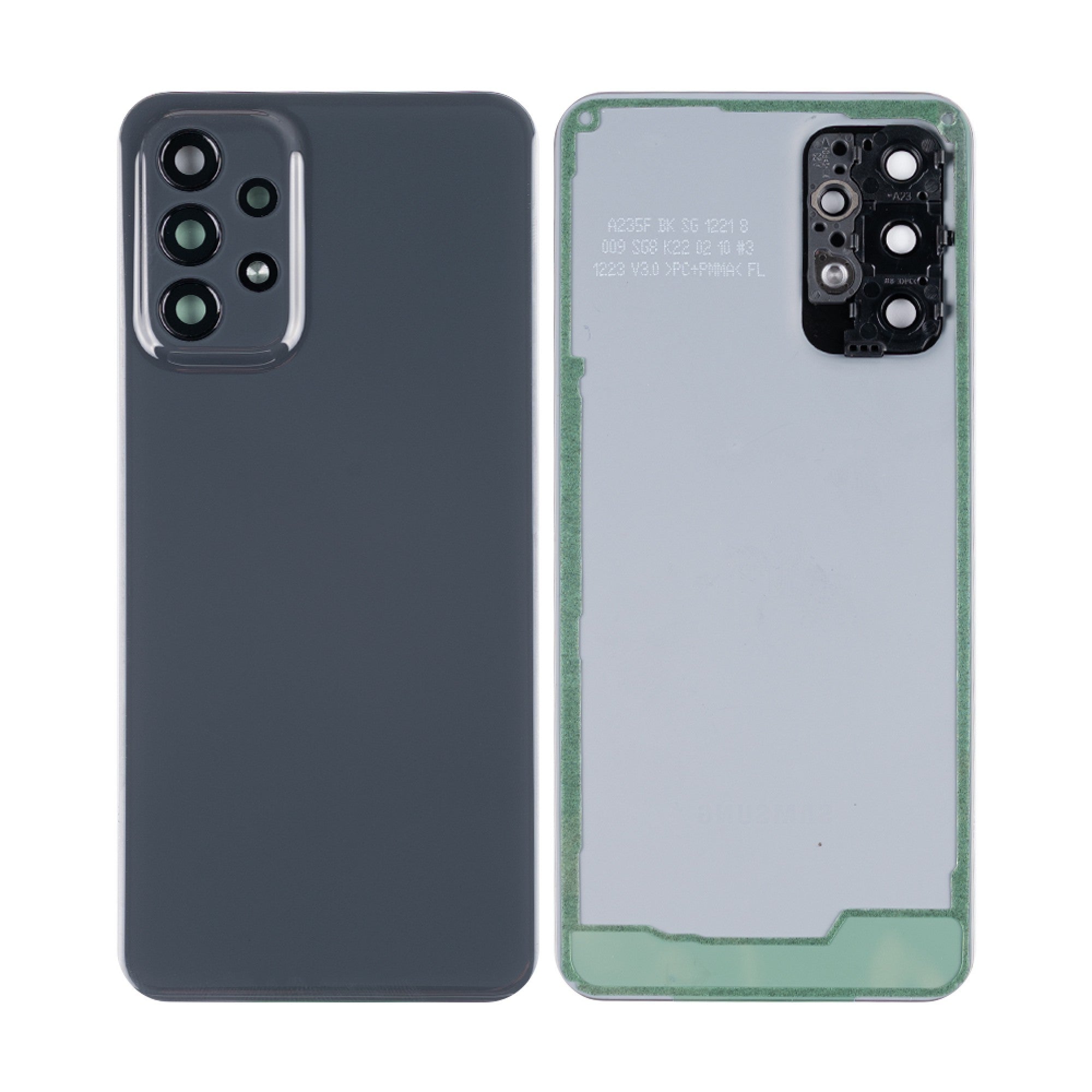 Vitre arrière Samsung Galaxy A23 4G A235F Noire avec lentille – OEM