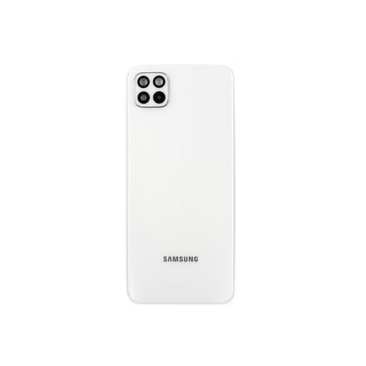 Vitre arrière Samsung Galaxy A22 5G A226B Blanche avec lentille – OEM