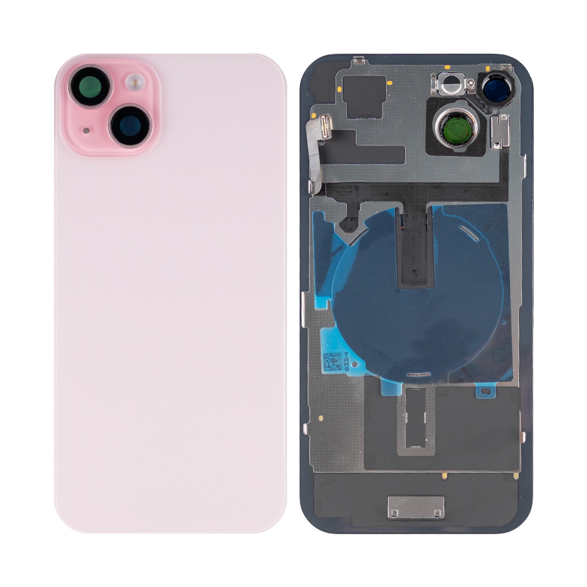 Vitre arrière iPhone 15 Rose (Contour caméra agrandi, avec NFC)