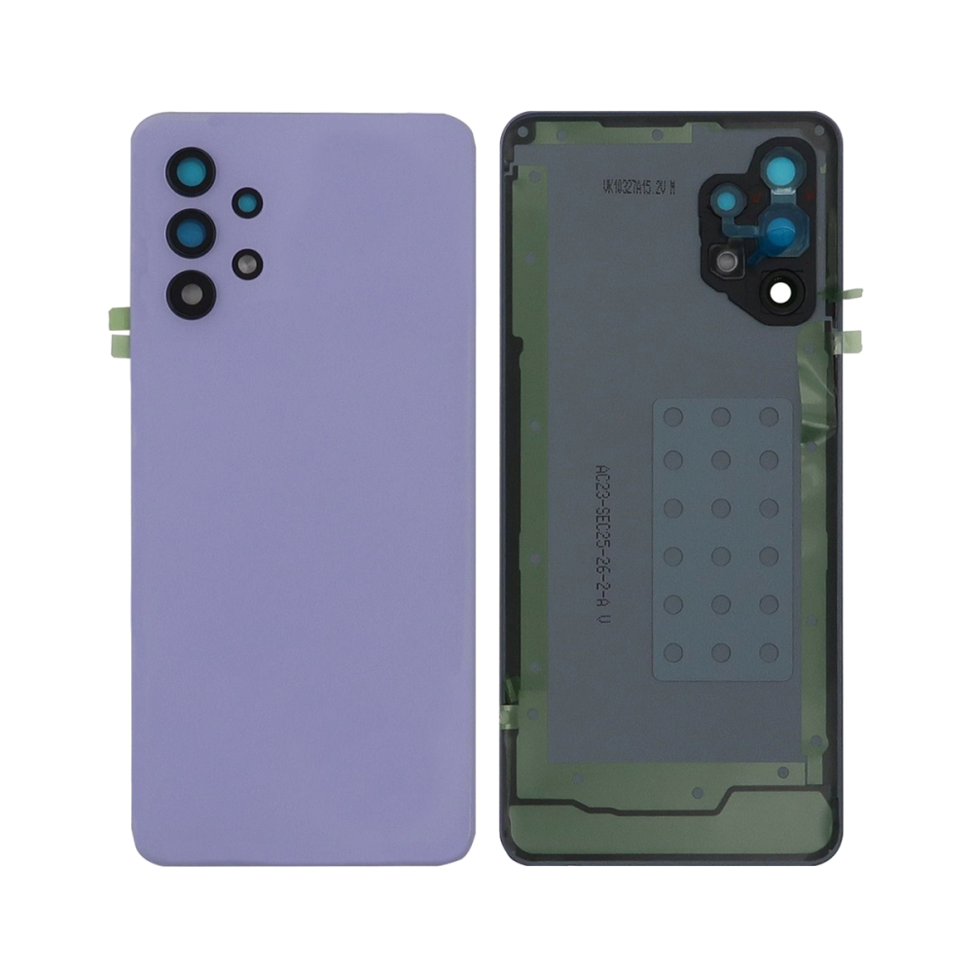 Vitre arrière Samsung Galaxy A32 5G A326B Violet avec lentille – OEM