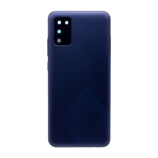Vitre arrière Samsung Galaxy A02s A025F Bleue Avec Lentille - OEM