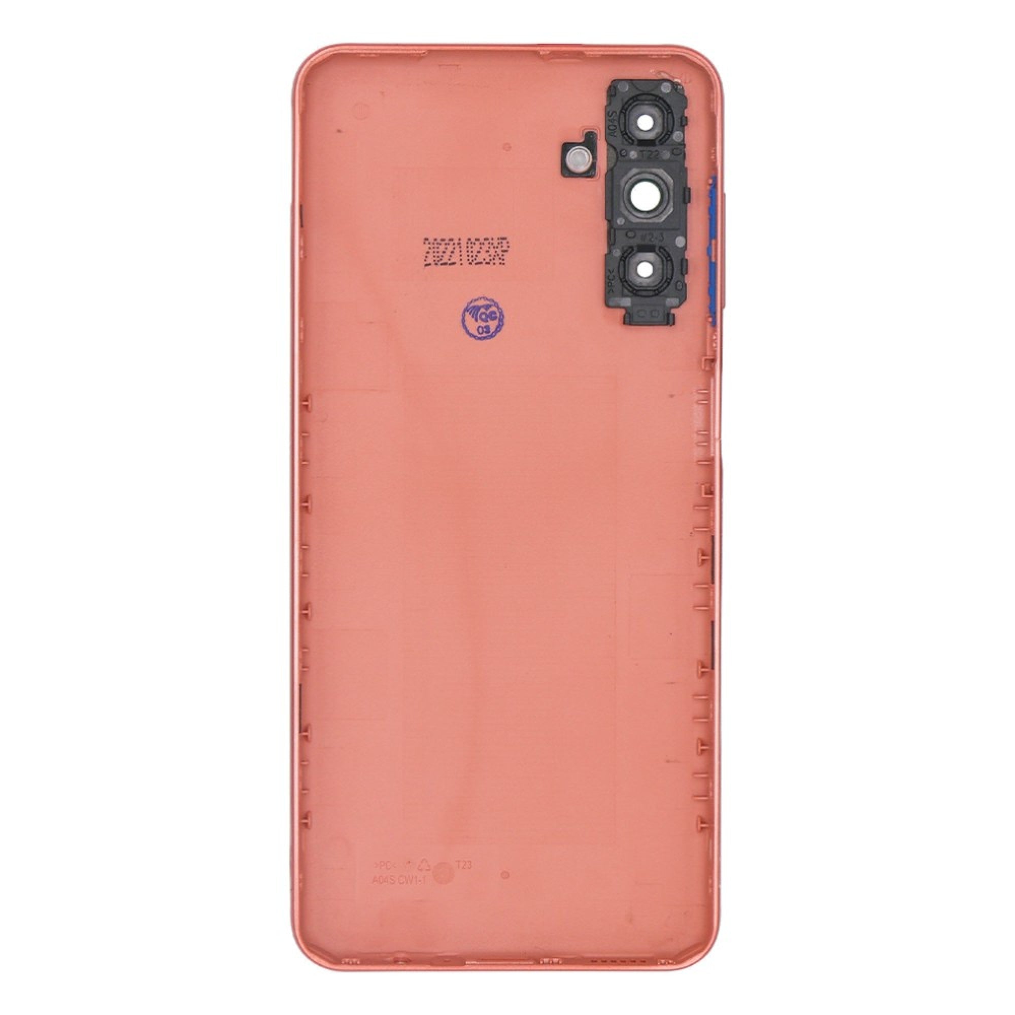 Vitre arrière Samsung Galaxy A04s A047F Orange Avec Lentille - OEM