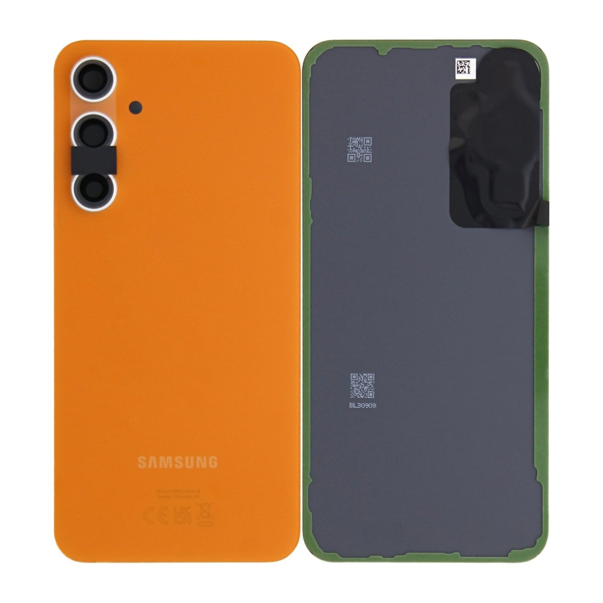 Vitre arrière Originale Samsung Galaxy S23 FE S711 Mandarine avec lentille