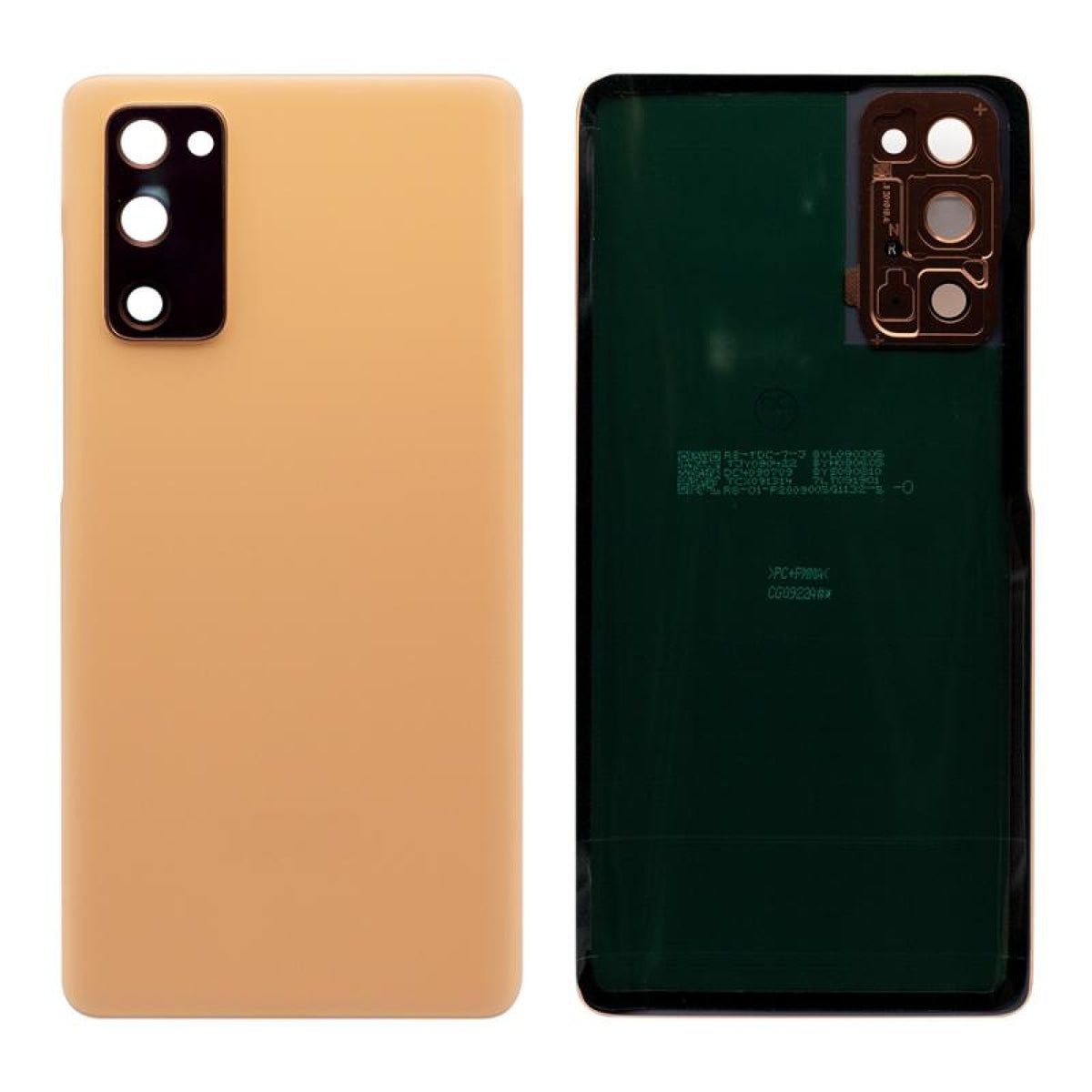 Vitre arrière Samsung Galaxy S20 FE G780 Orange Nuage Avec lentille - OEM