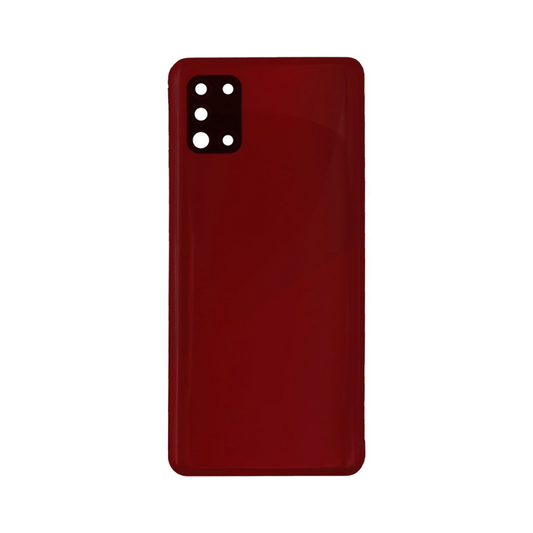 Vitre arrière Samsung Galaxy A31 A315F Prism Crush Rouge avec lentille – OEM