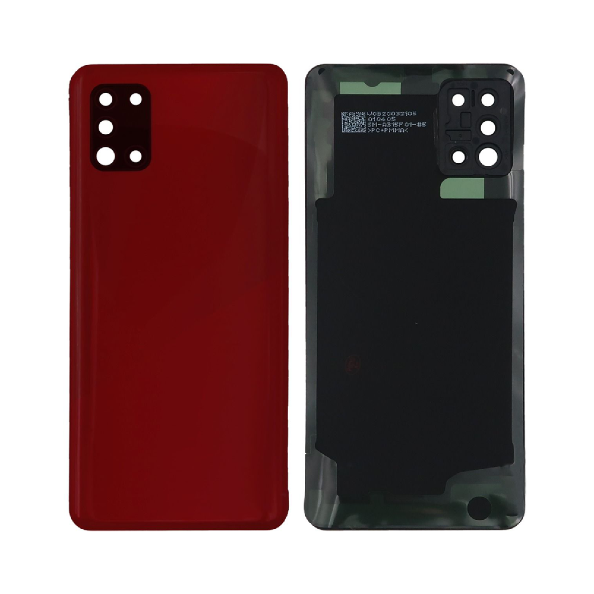 Vitre arrière Samsung Galaxy A31 A315F Prism Crush Rouge avec lentille – OEM