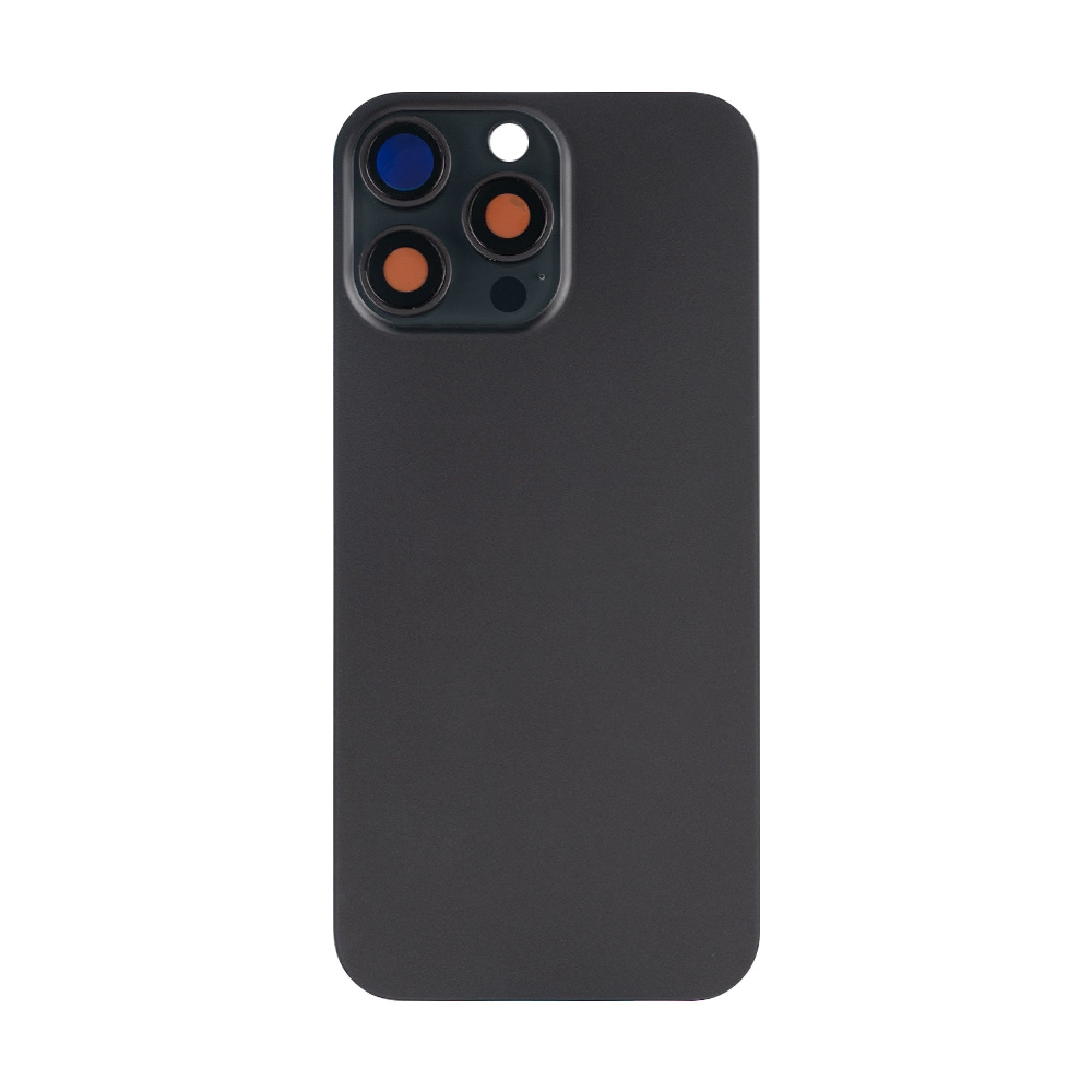 Vitre arrière iPhone 16 Pro Max sans NFC, cadre caméra agrandi Titane Noir