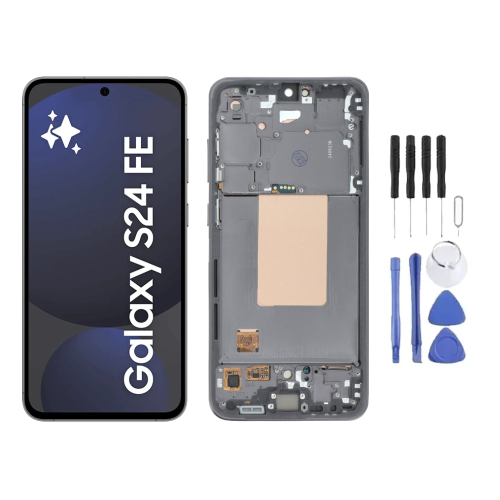 Chassis + Ecran LCD AMOLED + Vitre pour Samsung Galaxy S24 FE (S721) + Kit d'outils