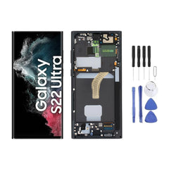 Chassis + Ecran LCD AMOLED + Vitre pour Samsung Galaxy S22 Ultra (S908)