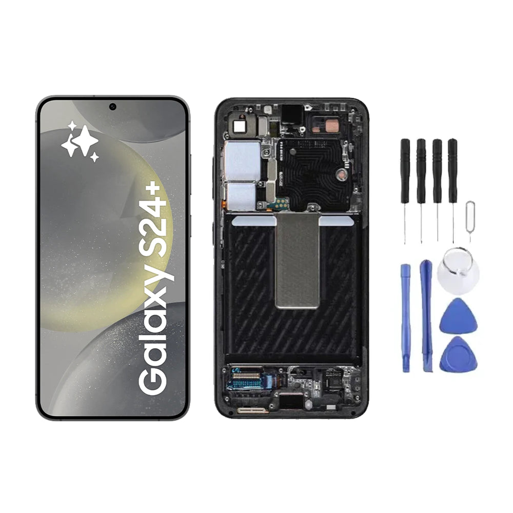 Chassis + Ecran LCD AMOLED + Vitre pour Samsung Galaxy S24 Plus (S926) + Kit d'outils