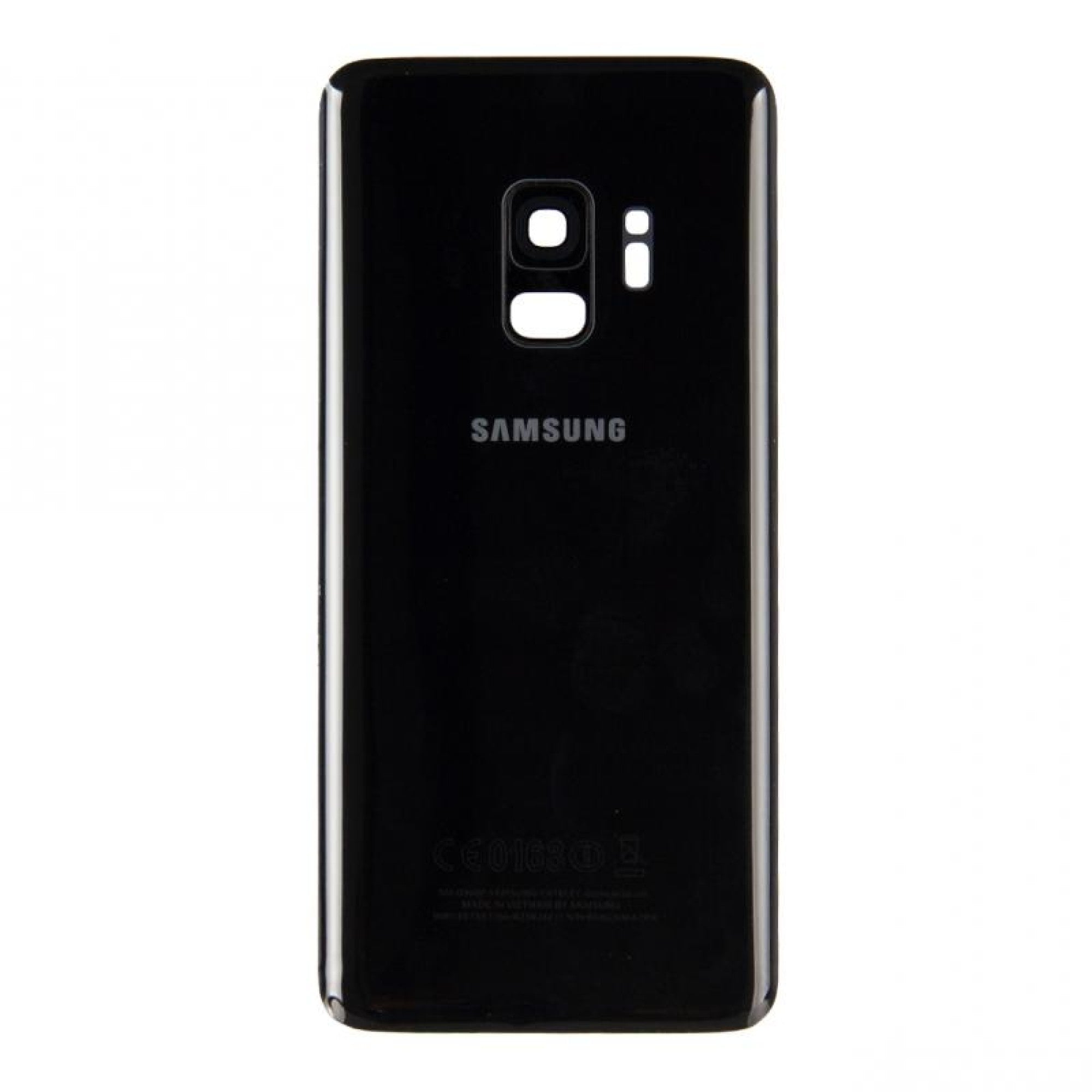 Samsung Galaxy S9 G960 Vitre arrière noir minuit avec lentille - OEM