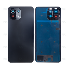 Vitre arrière Xiaomi 11 Lite 5G NE (2109119DG) Noir avec lentille - OEM