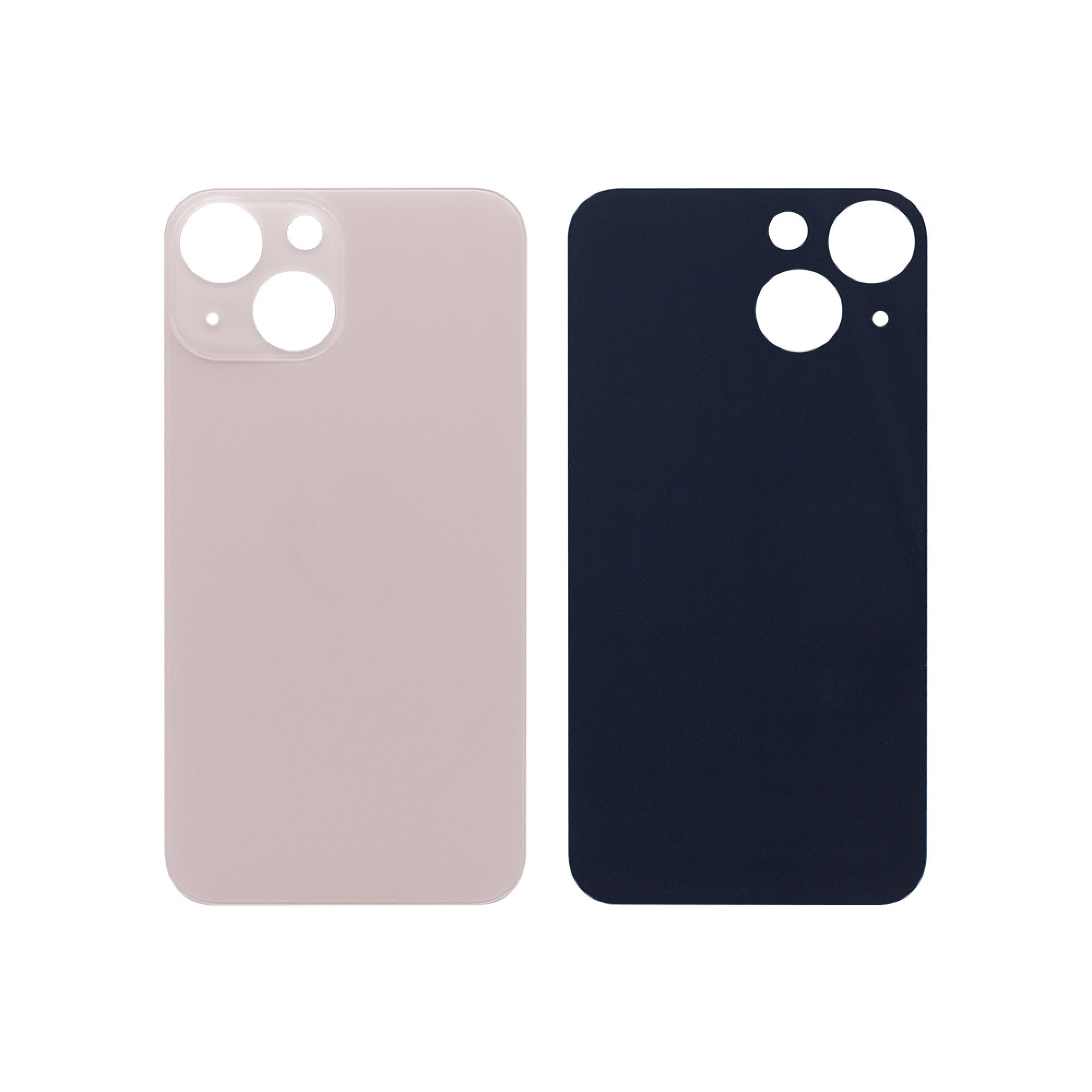 Vitre arrière iPhone 13 Mini Rose (Cadre caméra agrandi) - OEM