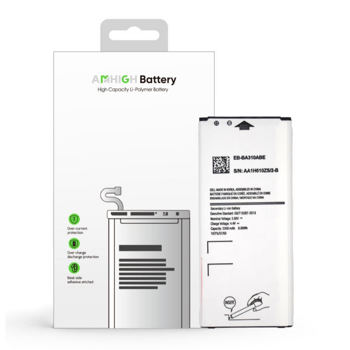 Batterie Samsung Galaxy A3 2016 (SM-A310F) EB-BA310ABE - 2300mAh - OEM