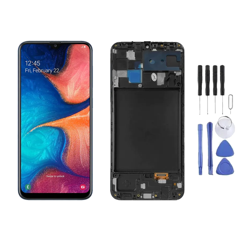 Chassis + Ecran LCD + Vitre pour Samsung Galaxy A20 (A205) + Kit d'outils