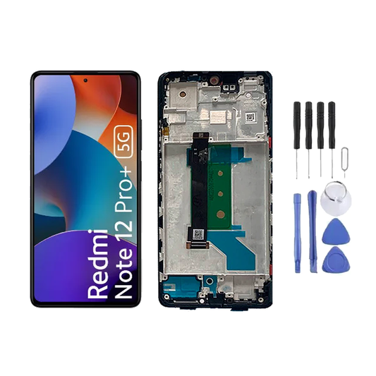 Chassis + Ecran LCD + Vitre pour Xiaomi Redmi Note 12 Pro+ + Kit d'outils
