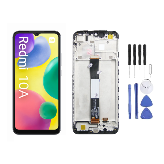 Chassis + Ecran LCD + Vitre pour Xiaomi Redmi 10A + Kit d'outils