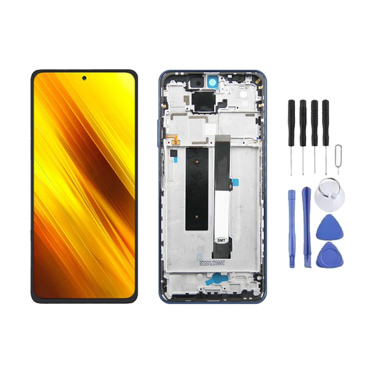Chassis + Ecran LCD + Vitre pour Xiaomi Redmi Note 9 Pro 5G + Kit d'outils
