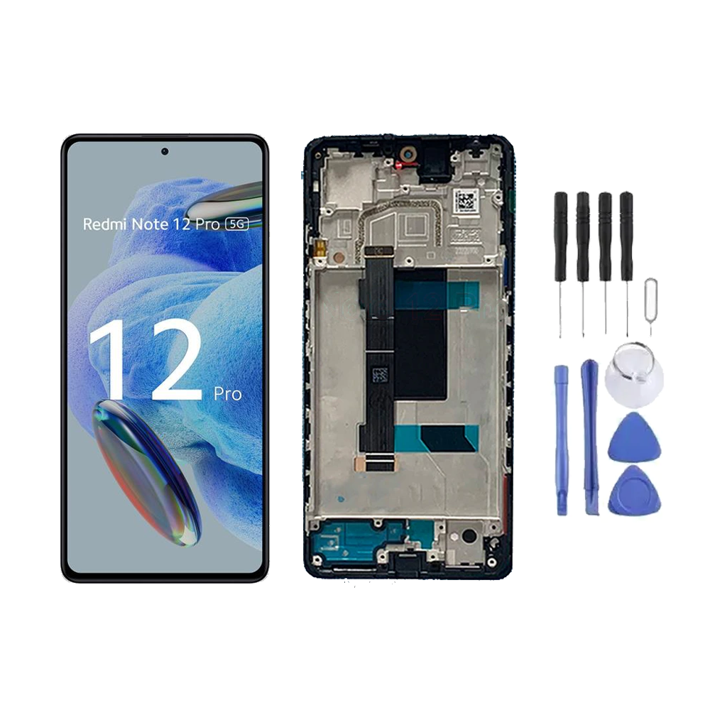 Chassis + Ecran LCD + Vitre pour Xiaomi Redmi Note 12 Pro + Kit d'outils