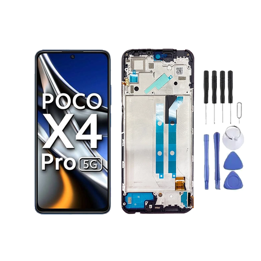 Chassis + Ecran LCD + Vitre pour Xiaomi Poco X4 Pro 5G + Kit d'outils