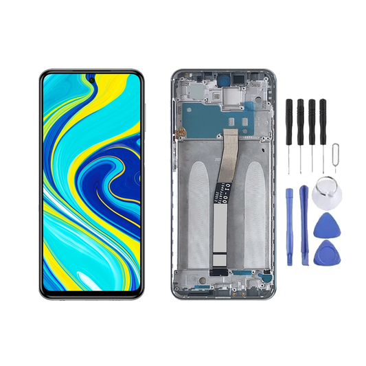 Chassis + Ecran LCD + Vitre pour Xiaomi Redmi Note 9S / 9 Pro + Kit d'outils