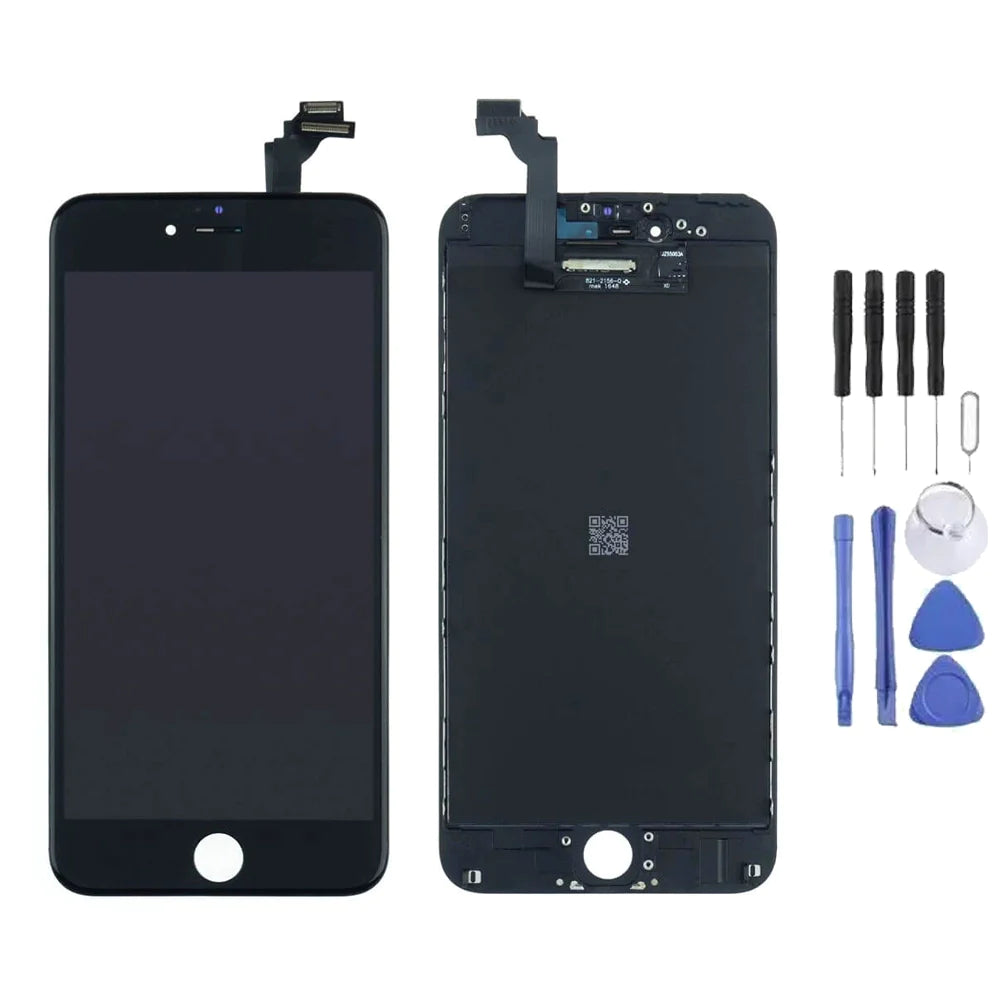 Ecran LCD + Vitre pour Apple iPhone 6 Plus Noir + Kit d'outils