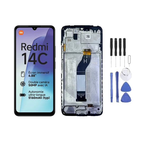 Chassis + Ecran LCD + Vitre pour Xiaomi Redmi 14C + Kit d'outils