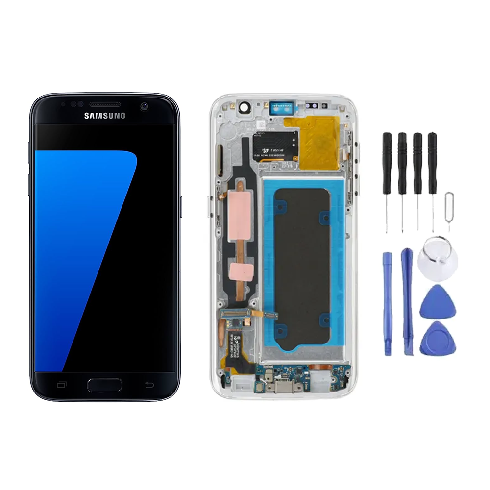 Chassis + Ecran LCD + Vitre pour Samsung Galaxy S7 (G930) + Kit d'outils