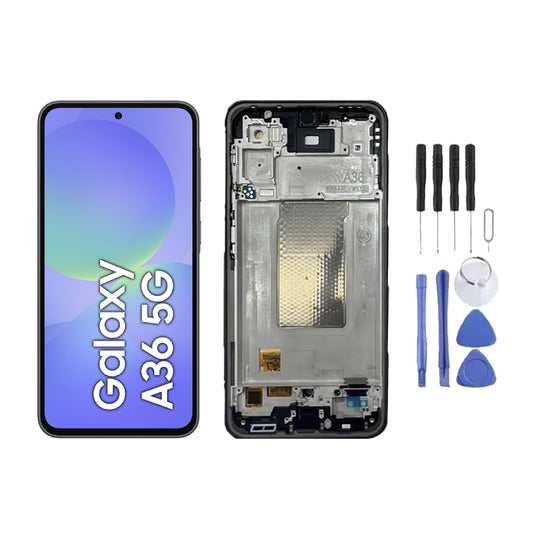 Chassis + Ecran LCD AMOLED + Vitre pour Samsung Galaxy A36 5G (A366) + Kit d'outils