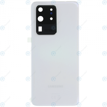 Vitre arrière originale Samsung Galaxy S20 Ultra G988 Blanc Nuage Avec lentille