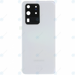 Vitre arrière originale Samsung Galaxy S20 Ultra G988 Blanc Nuage Avec lentille