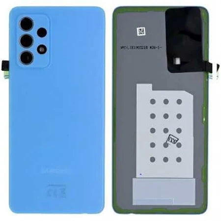 Samsung Galaxy A52 4G A525, A52 5G A526 Vitre arrière Bleu avec lentille - Originale