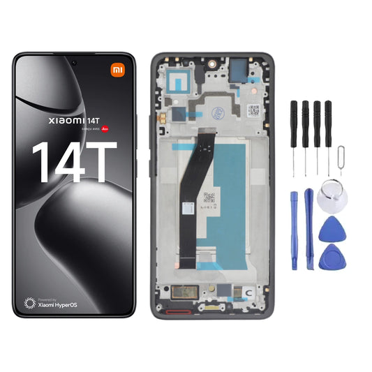 Chassis + Ecran LCD AMOLED (Officiel) + Vitre pour Xiaomi 14T + Kit d'outils