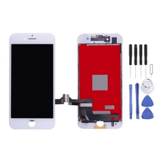 Ecran LCD + Vitre pour Apple iPhone 7 Blanc + Kit d'outils