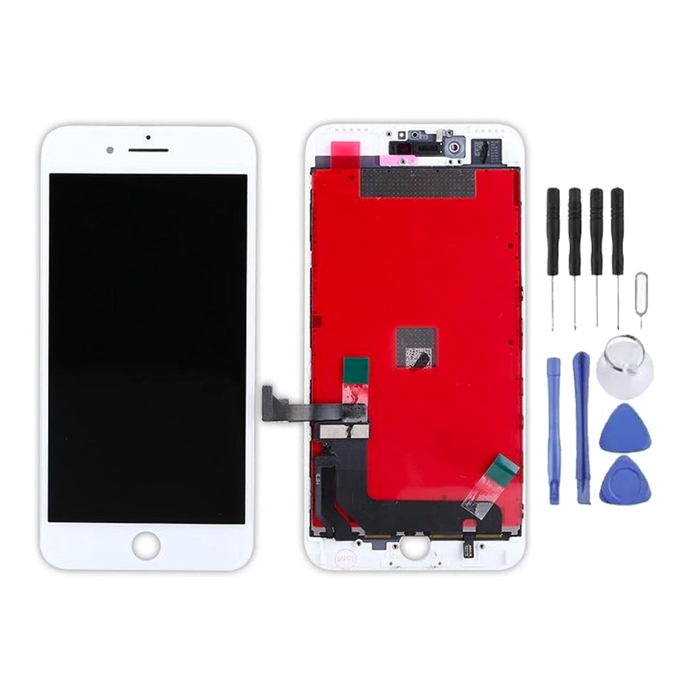 Ecran LCD + Vitre pour Apple iPhone 7 Plus Blanc + Kit d'outils
