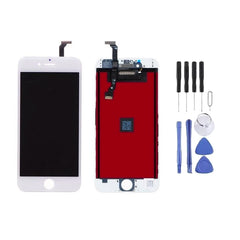 Ecran LCD + Vitre pour Apple iPhone 6 Plus Blanc + Kit d'outils